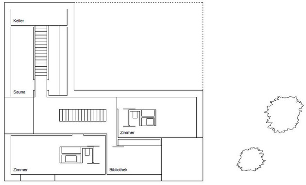 план второго этажа трехэтажного коттеджа