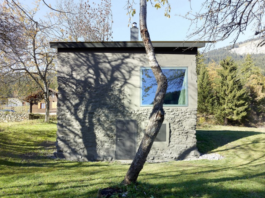 Фасад загородного домика в стиле минимализм